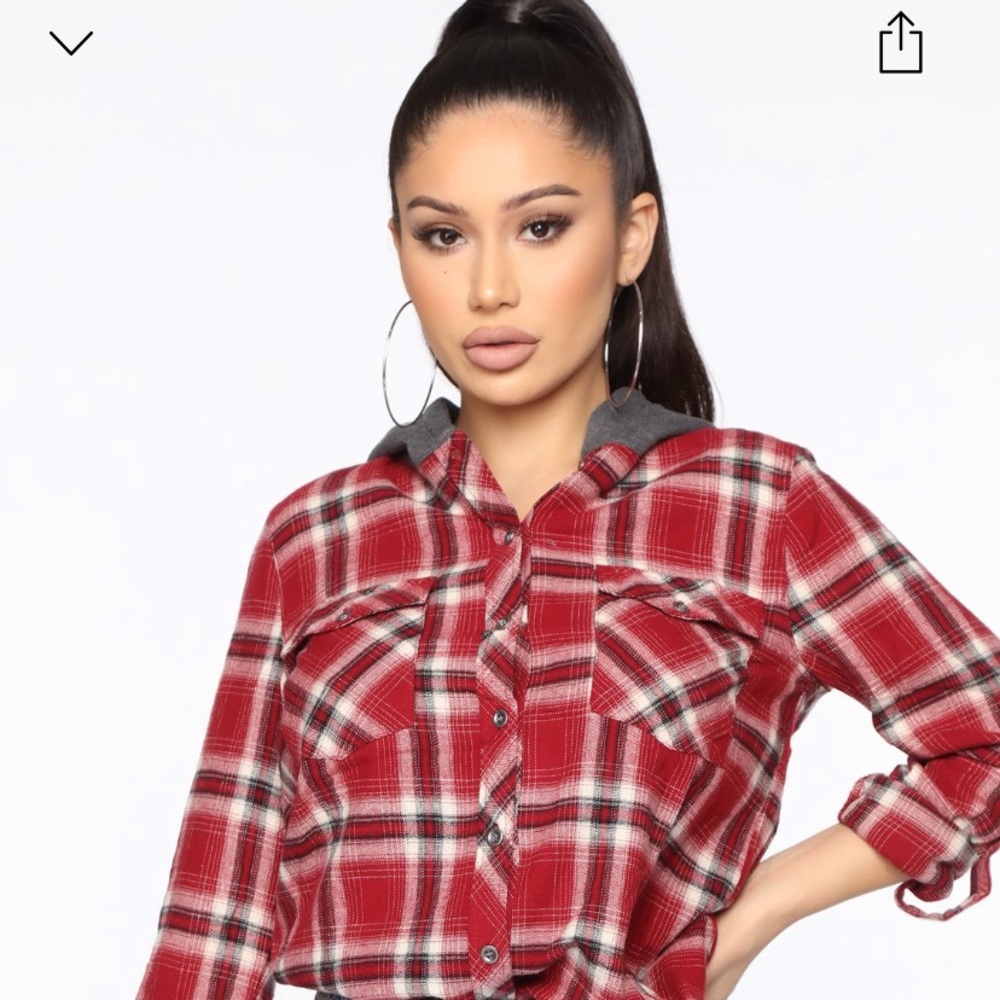 Fashion nova plaid top
